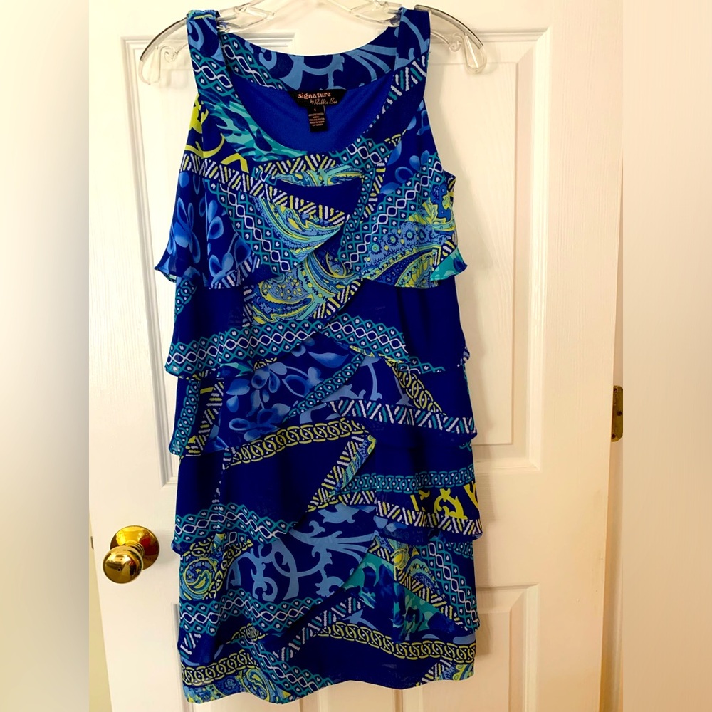 Robbie Bee layered ruffle dress.